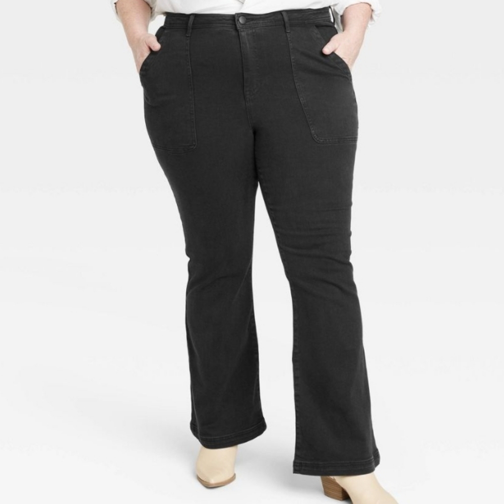 ❤️10/$40 New Knox rose pull on flare jeans Plus Size
